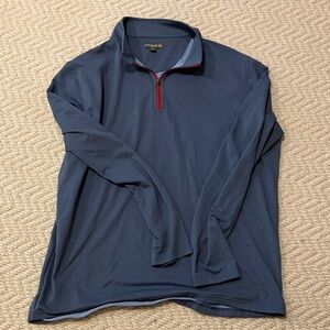Peter Millar Blue Long Sleeve Quarter-Zip